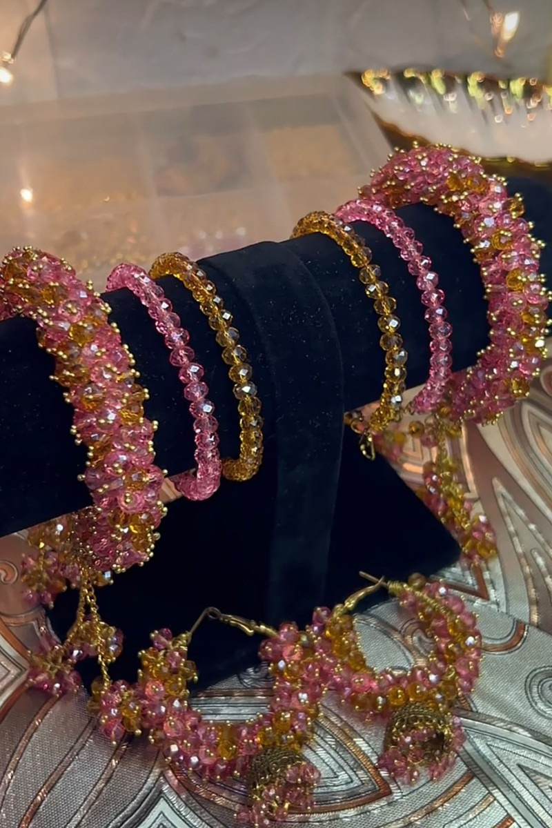 Gajra Bracelet with Bangles